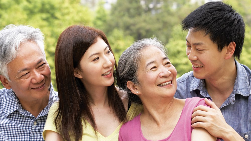 A multigenerational family enjoying time together — the freedom of being cared for at home