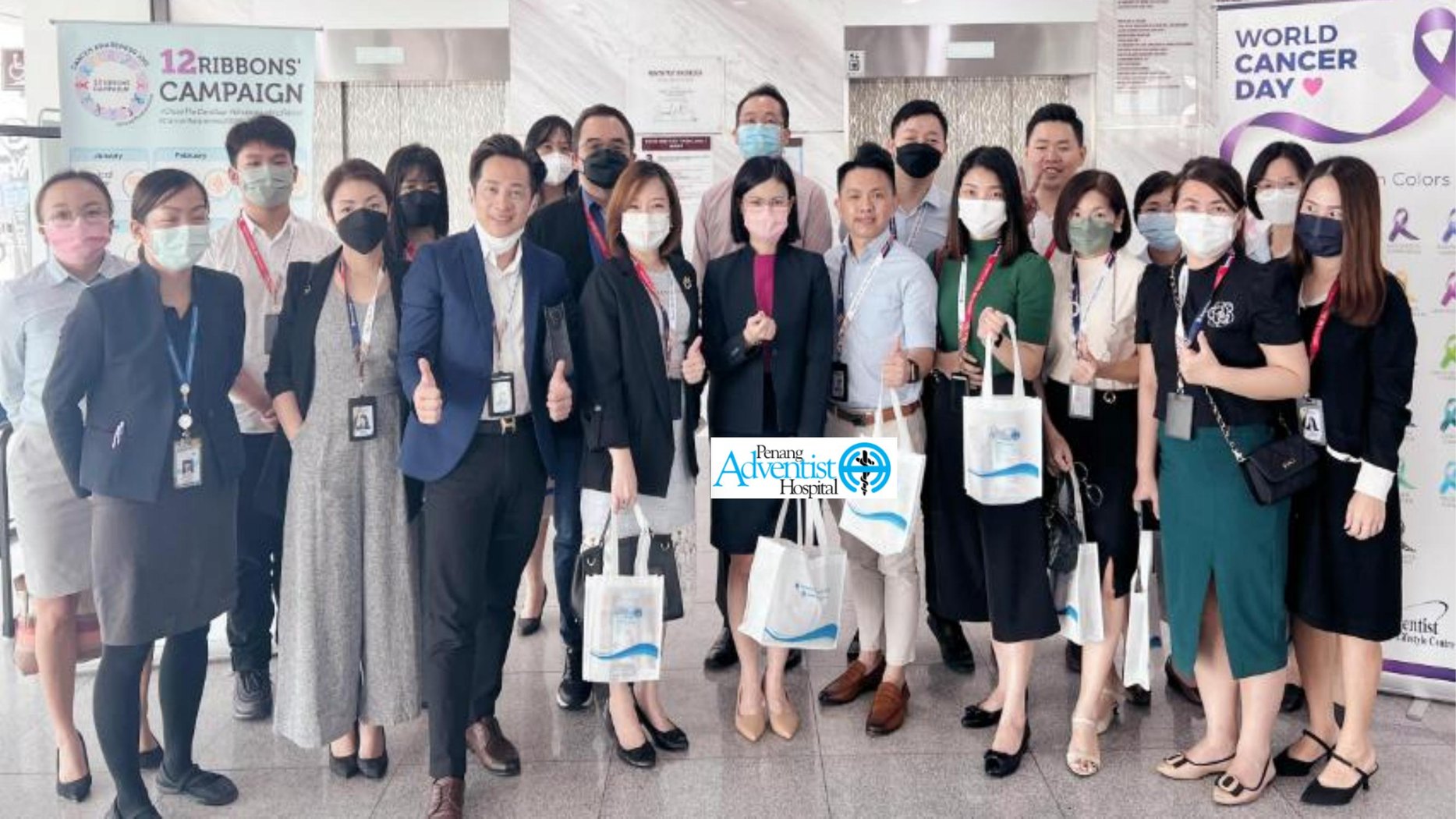 Penang Adventist Hospital — World Cancer Day 12 Ribbons Campaign